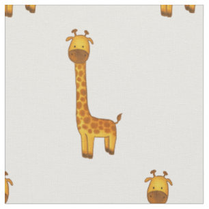 Niedliche Giraffe Kinderzimmer Tier  Safari Wild T Stoff