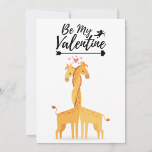 Niedliche Giraffe-Liebe für den Valentinstag Feiertagskarte