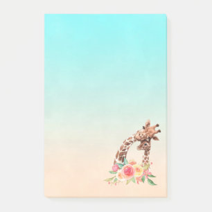 Niedliche Giraffe Mama & Baby Post-it Klebezettel