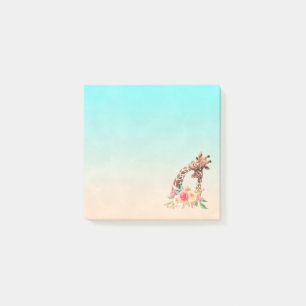 Niedliche Giraffe Mama & Baby Post-it Klebezettel