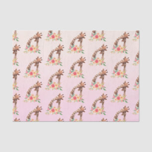 Niedliche Giraffe Mama & Baby Seidenpapier