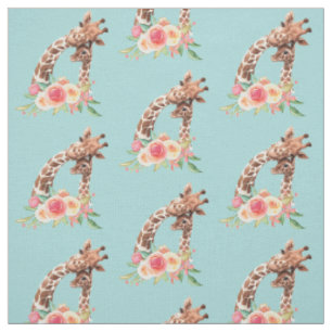 Niedliche Giraffe Mama & Baby Stoff