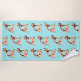 Niedliche Giraffe Mama & Baby Strandtuch