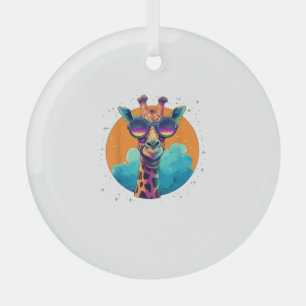 Niedliche Giraffe Männer Frauen Kinder _1 Ornament Aus Glas