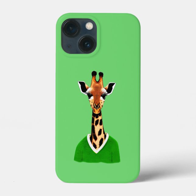 Niedliche Giraffe mit einem grünen Pullover Case-Mate iPhone Hülle (Rückseite)