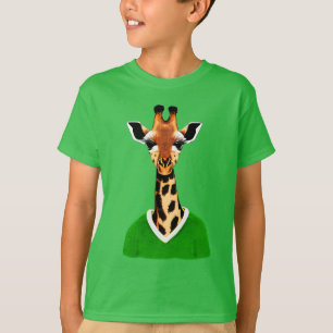 Niedliche Giraffe mit einem grünen Sweater Kid's T T-Shirt