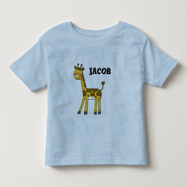 niedliche Giraffe - Name Ihres Kindes hinzufügen Kleinkind T-shirt (Vorderseite)