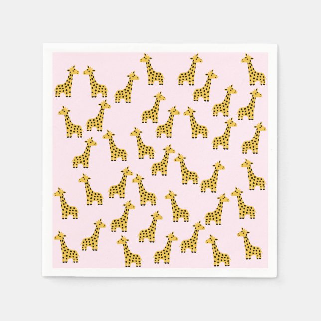 Niedliche Giraffe Paper Napkins Serviette (Vorderseite)