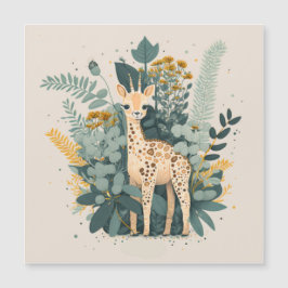 Niedliche Giraffe-Papier-Teller Magneteinladung