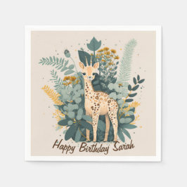 Niedliche Giraffe-Papier-Teller Serviette