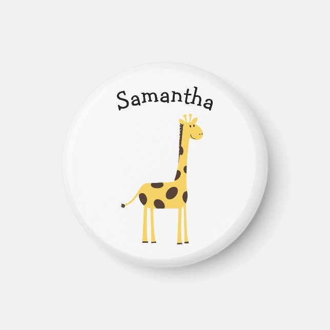 Niedliche Giraffe Personalisiert Magnet (Vorne)