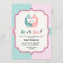 niedliche Giraffe Polka Punkte Geschlecht offenbar
