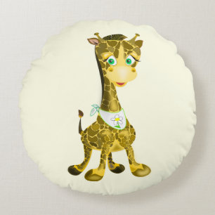 Niedliche Giraffe Rundkissen Rundes Kissen