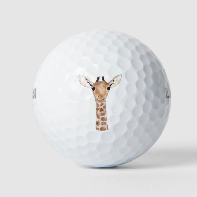 Niedliche Giraffe Safari Tierart Afrika Natur Golfball (Vorderseite)