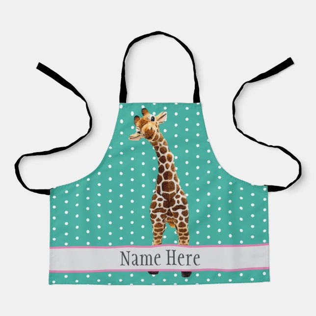 Niedliche Giraffe Safari Tierheim Muster Schürze (Vorderseite)