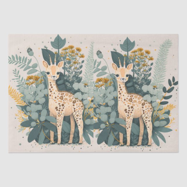 Niedliche Giraffe Seidenpapier (Vorderseite)