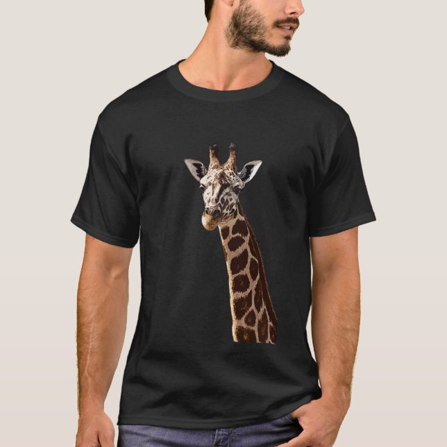 Niedliche Giraffe sieht dich an! T-Shirt (Vorderseite)