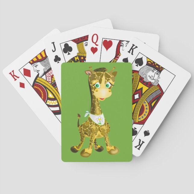 Niedliche Giraffe Spielkarten (Rückseite)
