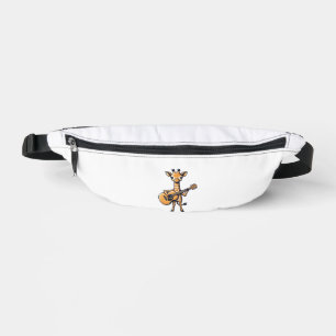 Niedliche Giraffe spielt Gitarre Giraffen Musiker Bauchtasche