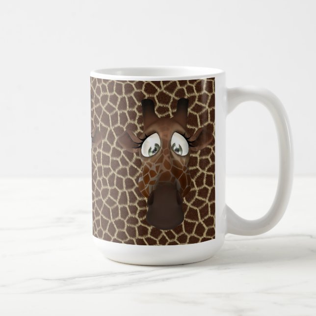 Niedliche Giraffe stellt Tierpelz-Muster-Tasse Kaffeetasse (Rechts)