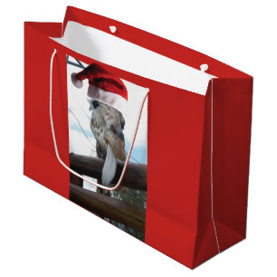 Niedliche Giraffe Stille Zunge für Weihnachten Große Geschenktüte