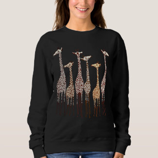 Niedliche Giraffe Tierart Männer Frauen Kinder Sweatshirt