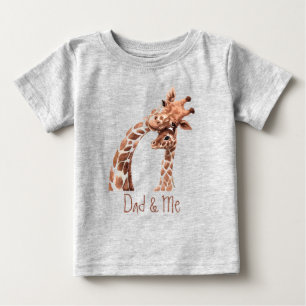 Niedliche Giraffe Vater & Me Baby Bodysuit Baby T-shirt