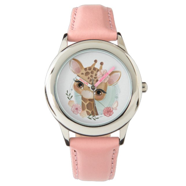Niedliche Giraffe Watch Armbanduhr (Vorderseite)