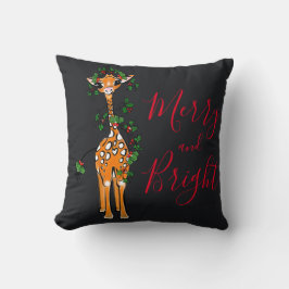 Niedliche Giraffe zeichnend, festliche Grünland Kissen