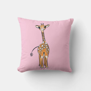 Niedliche Giraffe zeichnend, Safaritiere Kissen