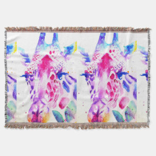 Niedliche Giraffe Zoo Tiermuster Wasserfarbe Decke