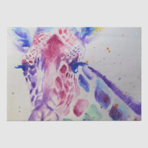 Niedliche Giraffe Zoo Tiermuster Wasserfarbe Seidenpapier