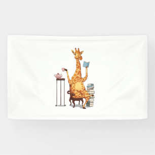 Niedliche Giraffen, Bücher und Teegeschenke Banner