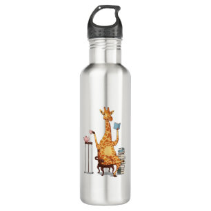 Niedliche Giraffen, Bücher und Teegeschenke Edelstahlflasche