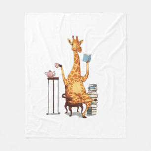Niedliche Giraffen, Bücher und Teegeschenke Fleecedecke