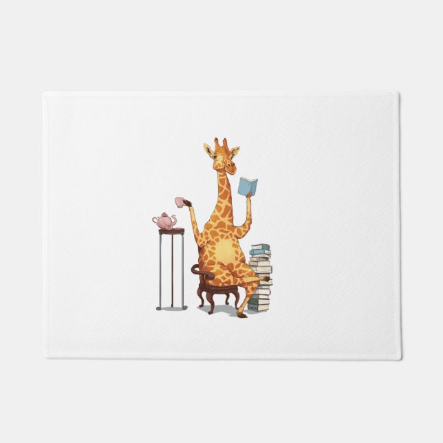 Niedliche Giraffen, Bücher und Teegeschenke Fußmatte (Vorderseite)