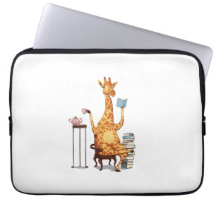 Niedliche Giraffen, Bücher und Teegeschenke Laptopschutzhülle