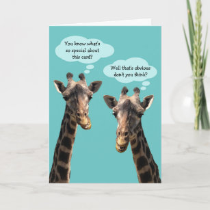Niedliche Giraffen Geburtstagskarte für jedermann Karte