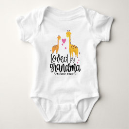 Niedliche Giraffen - Von Oma geliebt Baby Strampler