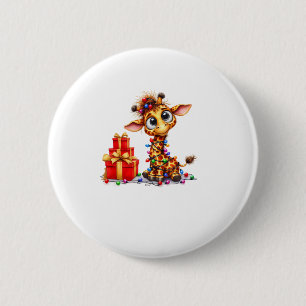 Niedliche Giraffen Weihnachten Weihnachten Weihnac Button