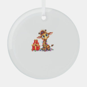 Niedliche Giraffen Weihnachten Weihnachten Weihnac Ornament Aus Glas