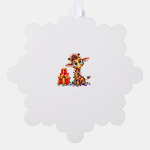 Niedliche Giraffen Weihnachten Weihnachten Weihnac Ornament Karte