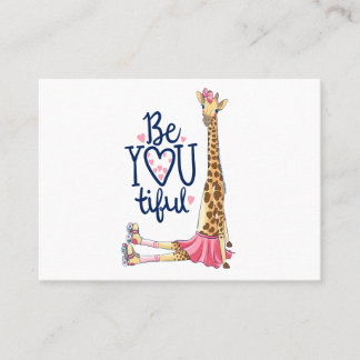 Niedliche Giraffendarstellung in Handschrift Visitenkarte