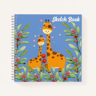 Niedliche Giraffenkizze Notizbuch