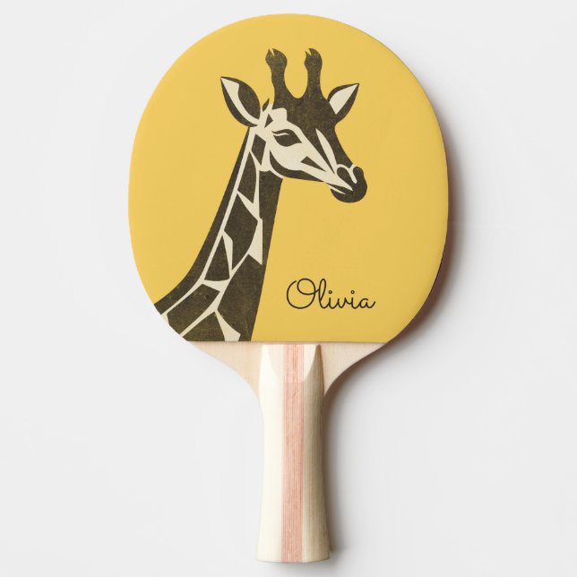 Niedliche Giraffenkopfdekoration Tischtennis Schläger (Vorderseite)