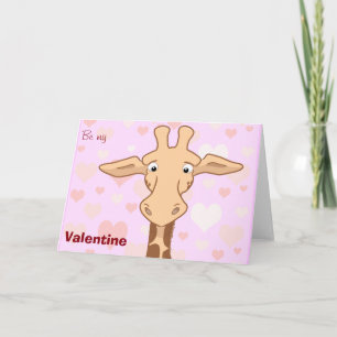 Niedliche Giraffevalentine-Karte Feiertagskarte