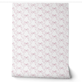 Niedliche Giralästhesie Pink Bow Kleines Muster Tapete