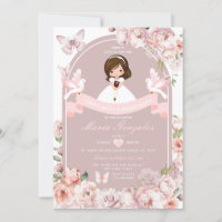 Niedliche Girl Bibel Erste Heilige Kommunion Rosa 