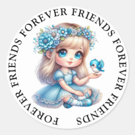 Niedliche Girl Friendship Stickers