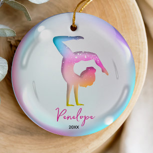 niedliche Girl-Gymnastikspieler farbenfroh persona Keramik Ornament